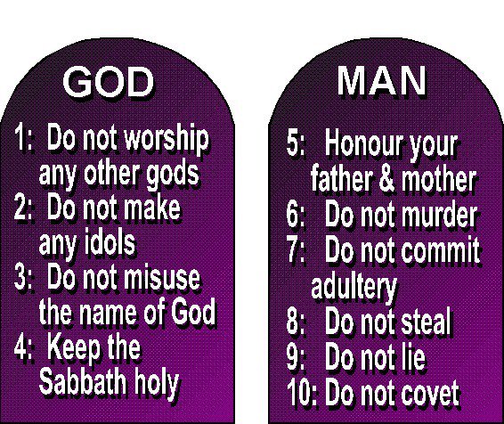 The ten commandments awesome church